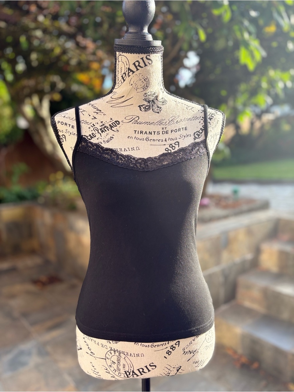 Classic Black Lace-Trim Camisole